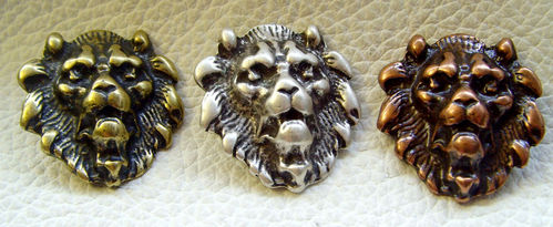 Zierniete Modell "Löwenkopf" Farbe Silber, Messing oder Kupfer