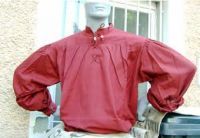 Bauern-und Hirtenhemd, Schnürhemd "Rot"