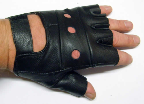 Fingerlose Bikerhandschuhe Gothichandschuh Lederhandschuhe