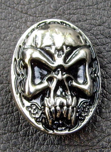 Toten-Kopf Modell "Nordic Skull " Silber oder Messing
