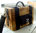 Holz-Leder-Umhänge-Tasche Koffer-Tasche