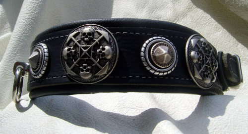 Halsband Circles of Skull 5 cm breit