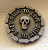 Skull Live To Ride Biker Rocker Tottenkopf Schädel