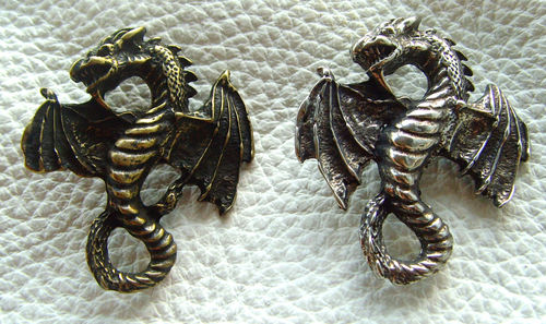 Zierniete Dragon Drachenniete Messing o. Silber