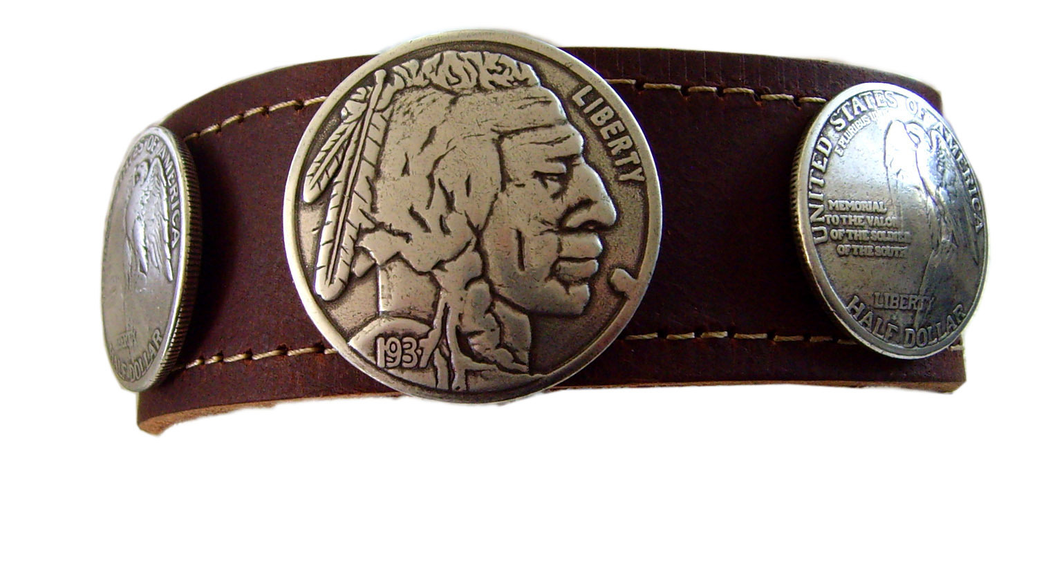 Unisex Echt Leder Armband Braun Geflochten Indianer Schmuck 19cm 