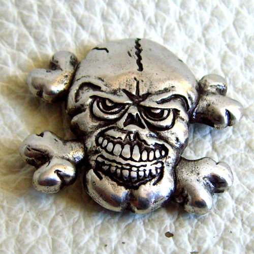 Skull Crazy Farbe Silber zum Schrauben
